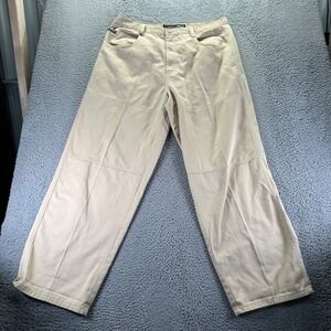 Vintage SouthPole Jeans Mens 42x34 Beige Polyester Blend Baggy Straight Y2K